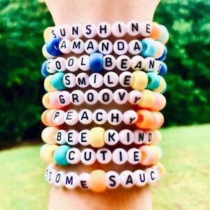 VSCO girl sticker and bracelet set